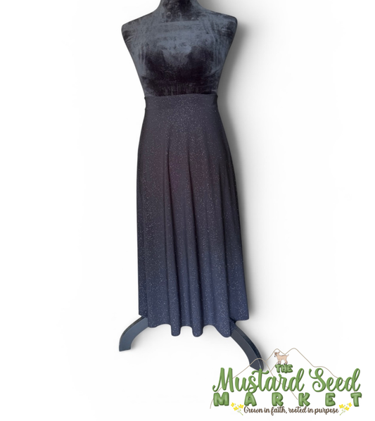 Adult Medium Sparkly black 2n1 Dress/Skirt