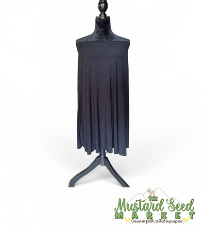 Adult Medium Sparkly black 2n1 Dress/Skirt